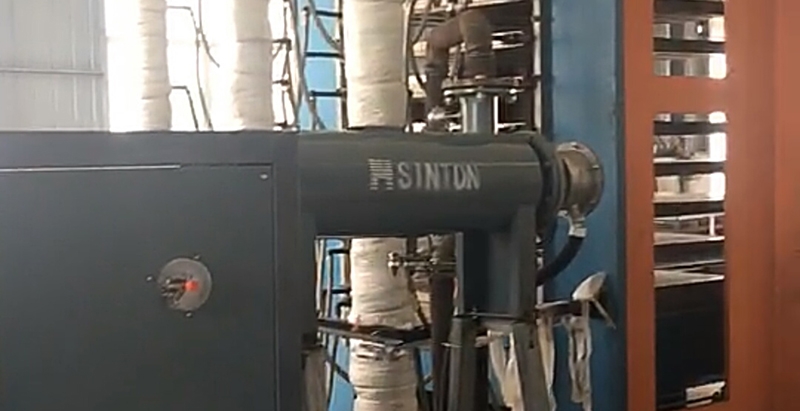 导热油炉用于压板机升温现场